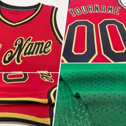 Custom Kelly Green Orange-Black Authentic Throwback Basketball Jersey